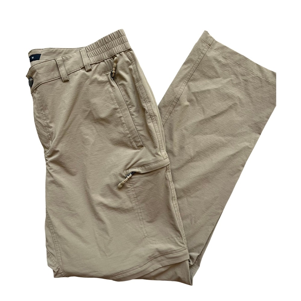 MIER Womens  Khaki Convertible Hiking Pants Zip Off Cargo Trousers Size 14‎ Tan